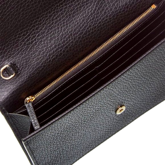 Brand New ! Gucci Interlocking shouder bag in black grained calfskin featuring l - Picture 5 of 6